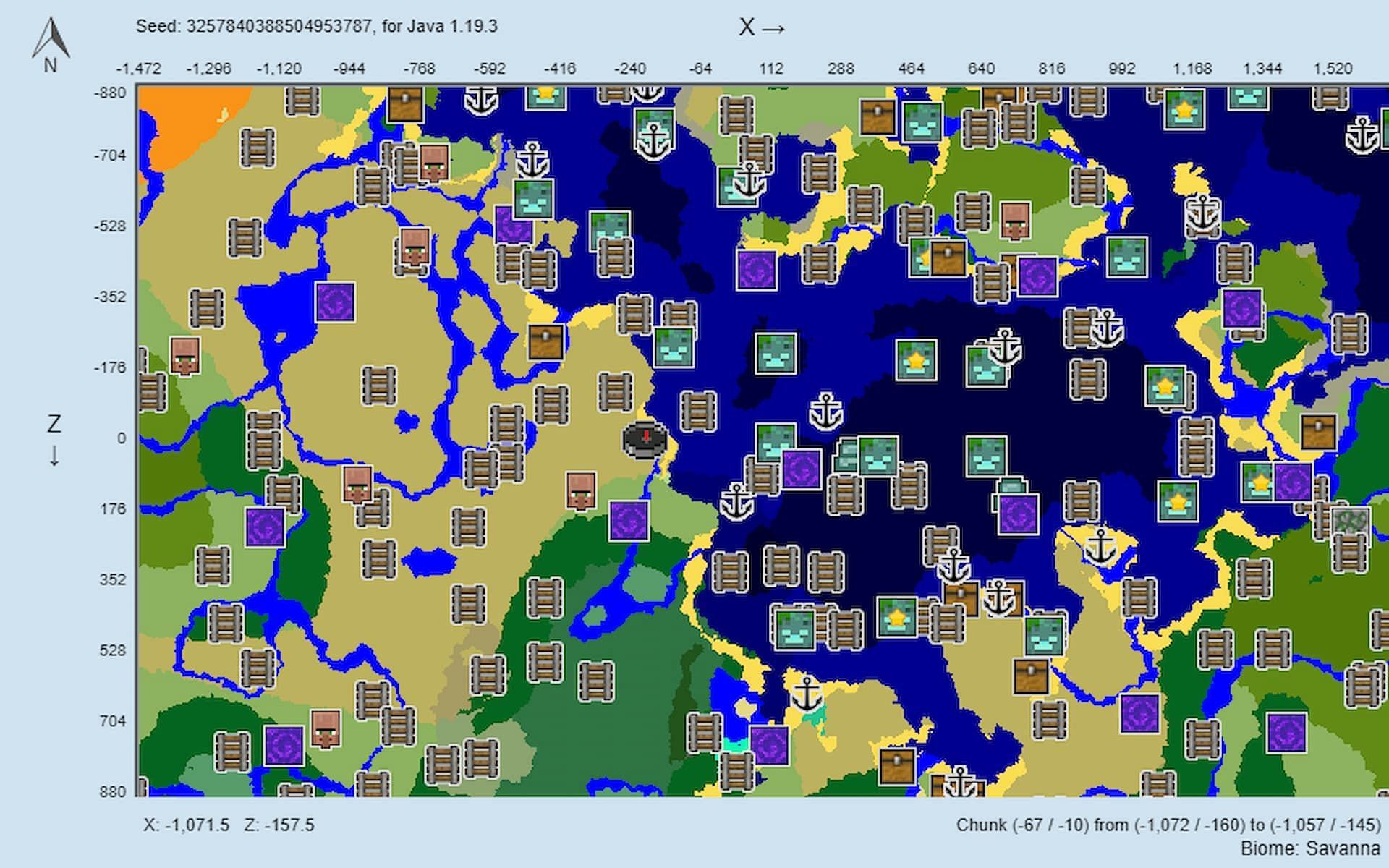 Explore the safety of the mushroom island (Image via Chunkbase)