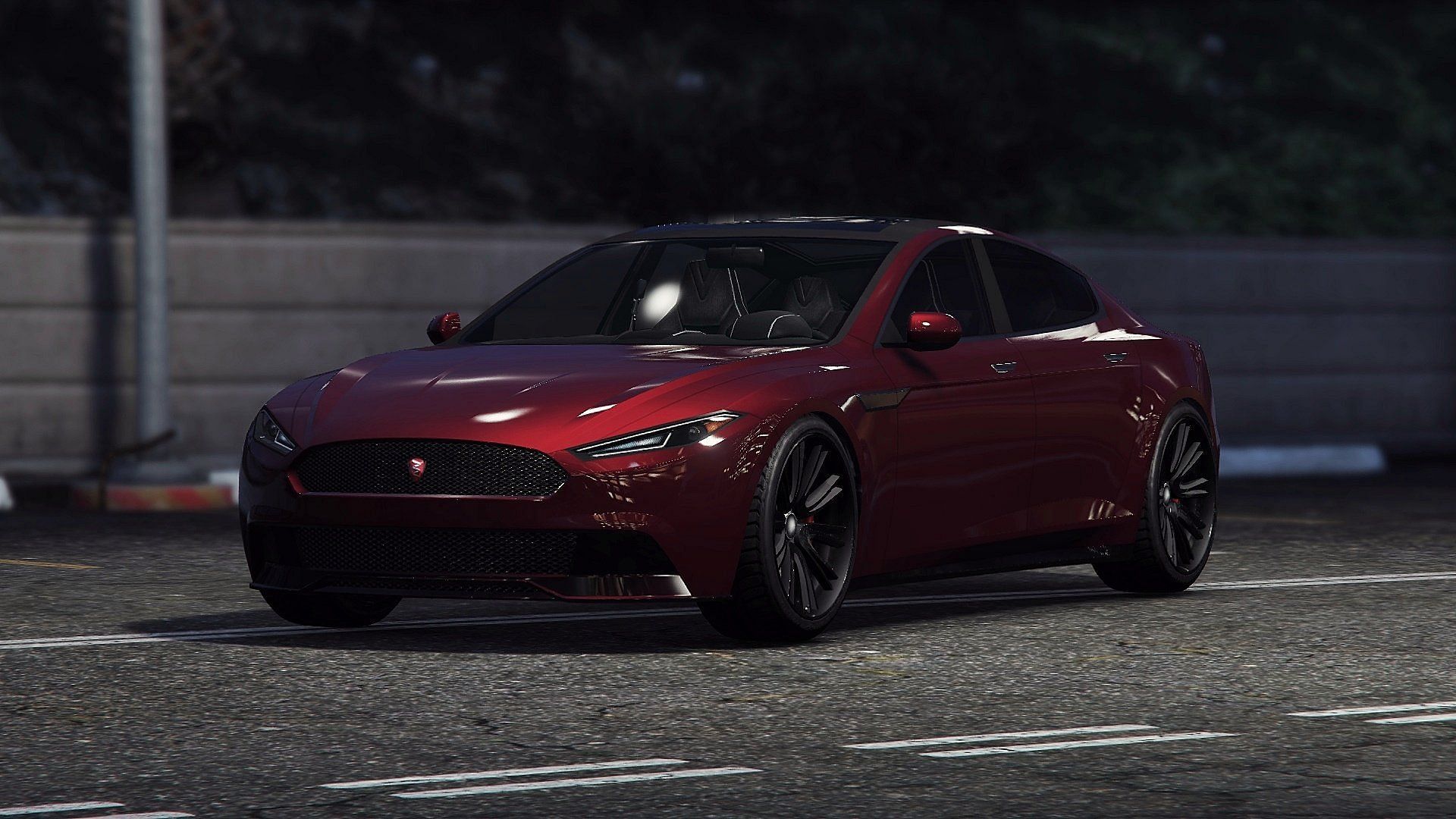 The ravishing red Coil Raiden in GTA Online (Image via gtaforums.com)