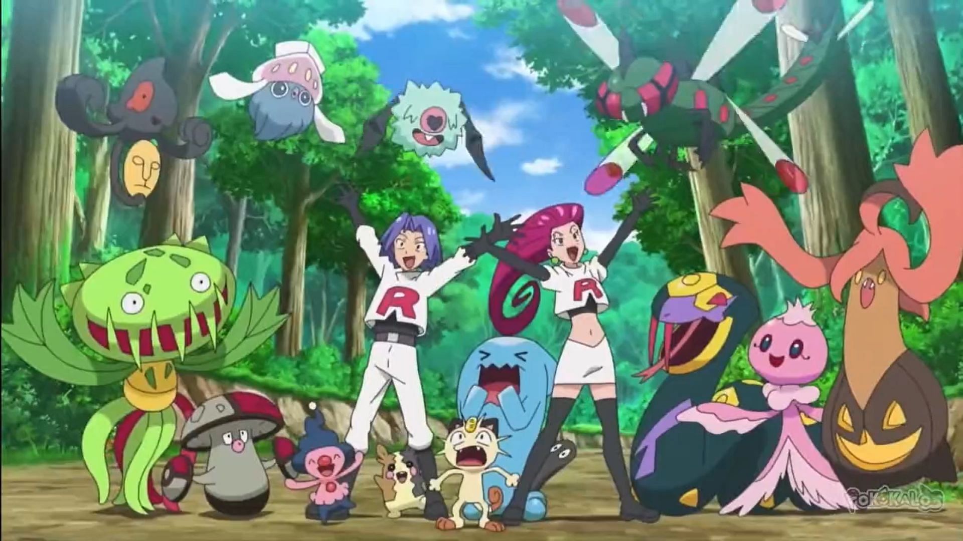 James and Jessie reunite with their old Pokemions (Image via OLM)