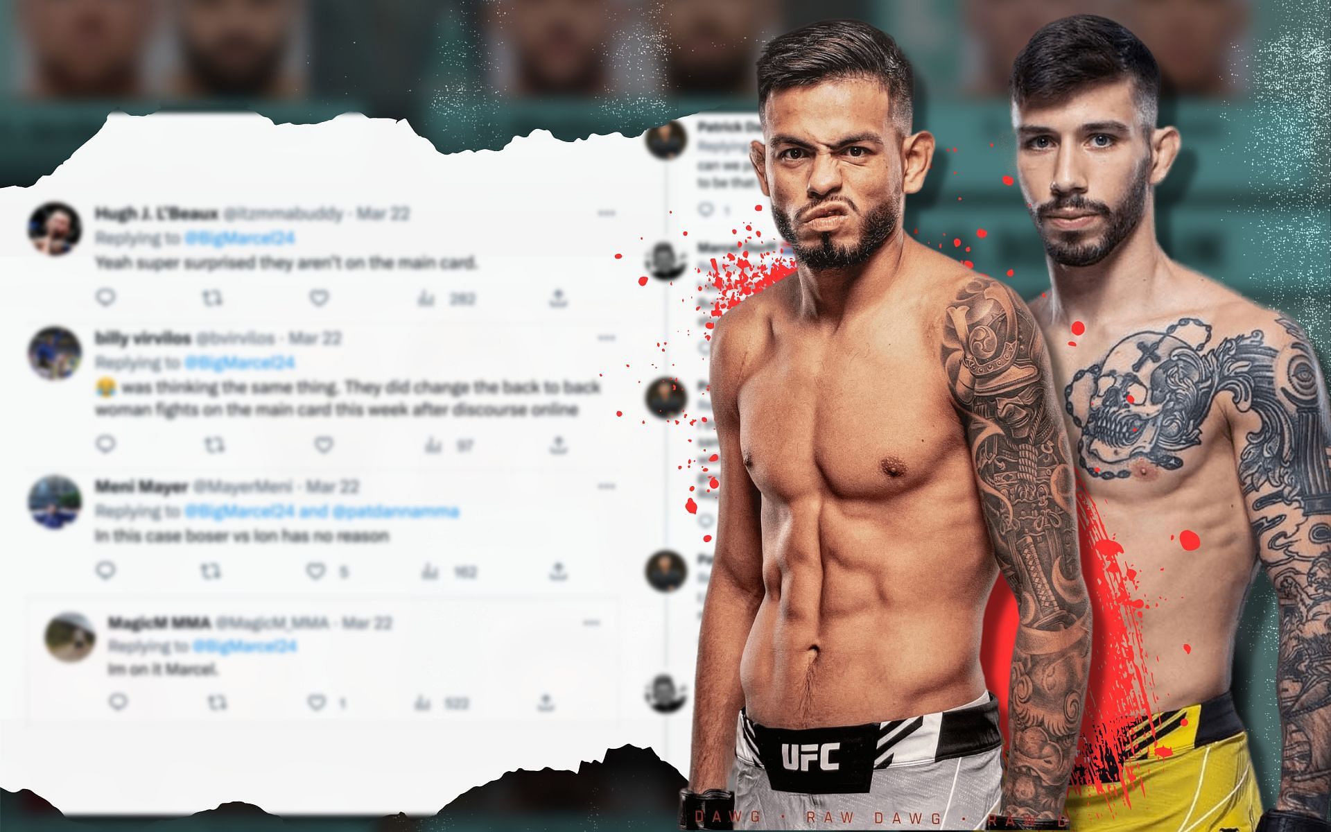 Brandon Royval vs Matheus Nicolau: MMA Twitter rallies behind UFC Kansas fight to be promoted to the main card [Image credits: @matheusnicolaumma, @broyval on Instagram and @bigmarcel24 on Twitter]