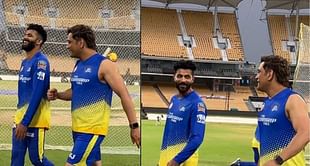 IPL 2023 के लिए CSK के साथ जुड़े रविंद्र जडेजा, एमएस धोनी के साथ मैदान पर घूमते आये नजर