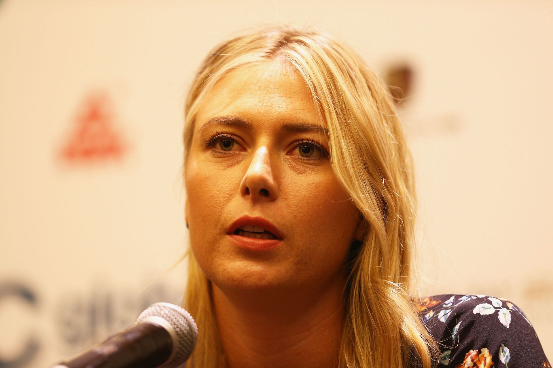 Maria Sharapova giving an interview