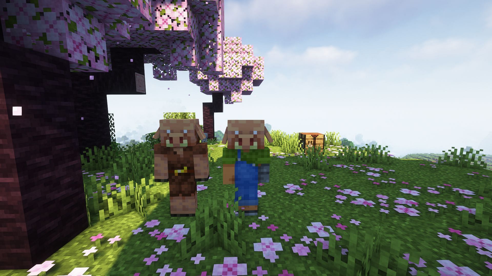 A player wearing a piglin head (Image via Mojang)