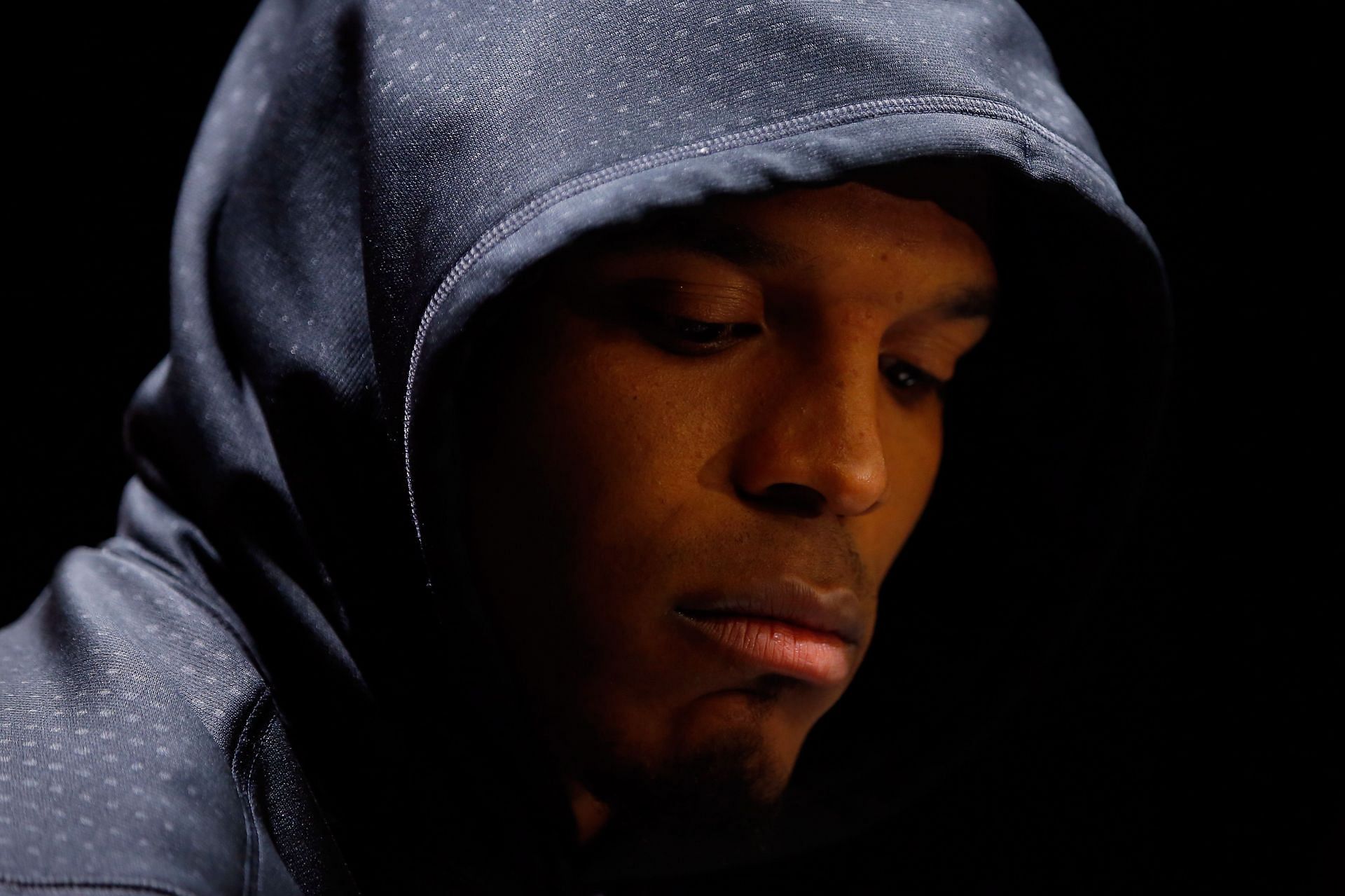 Cam Newton at Super Bowl 50 - Carolina Panthers v Denver Broncos