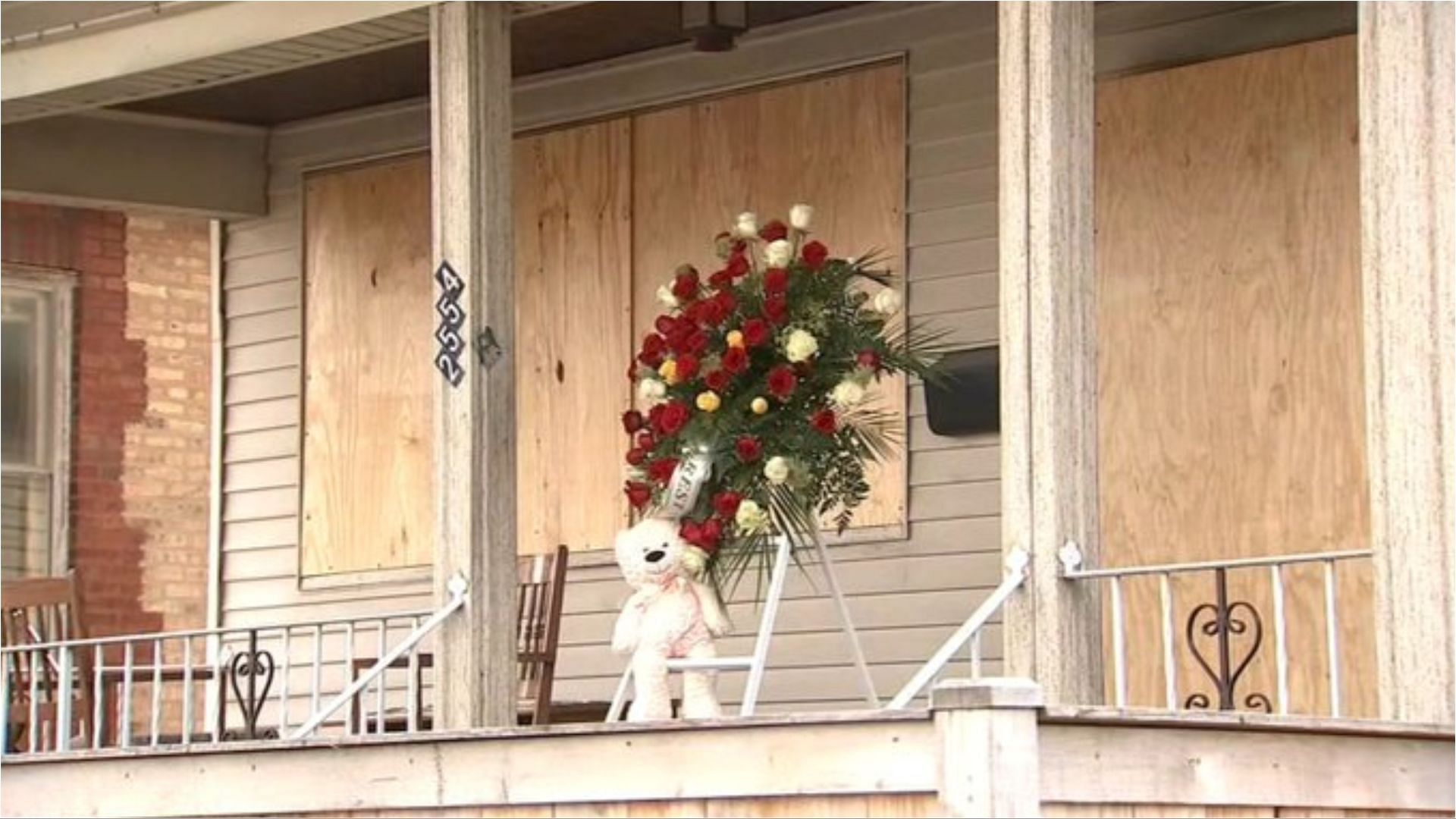 A memorial was held outside the firefighter&#039;s house (Image via Company Commander/Facebook)