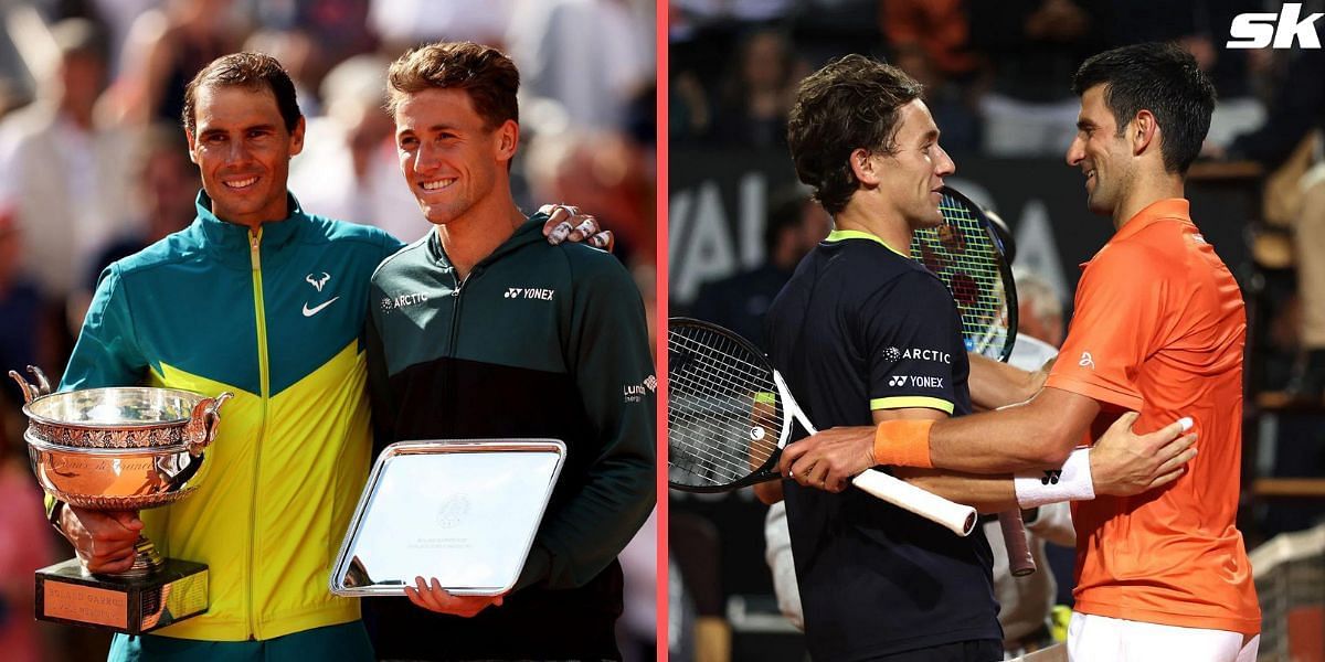 Casper Ruud opens up about facing Rafael Nadal and Novak Djokovic on their favored surfaces.