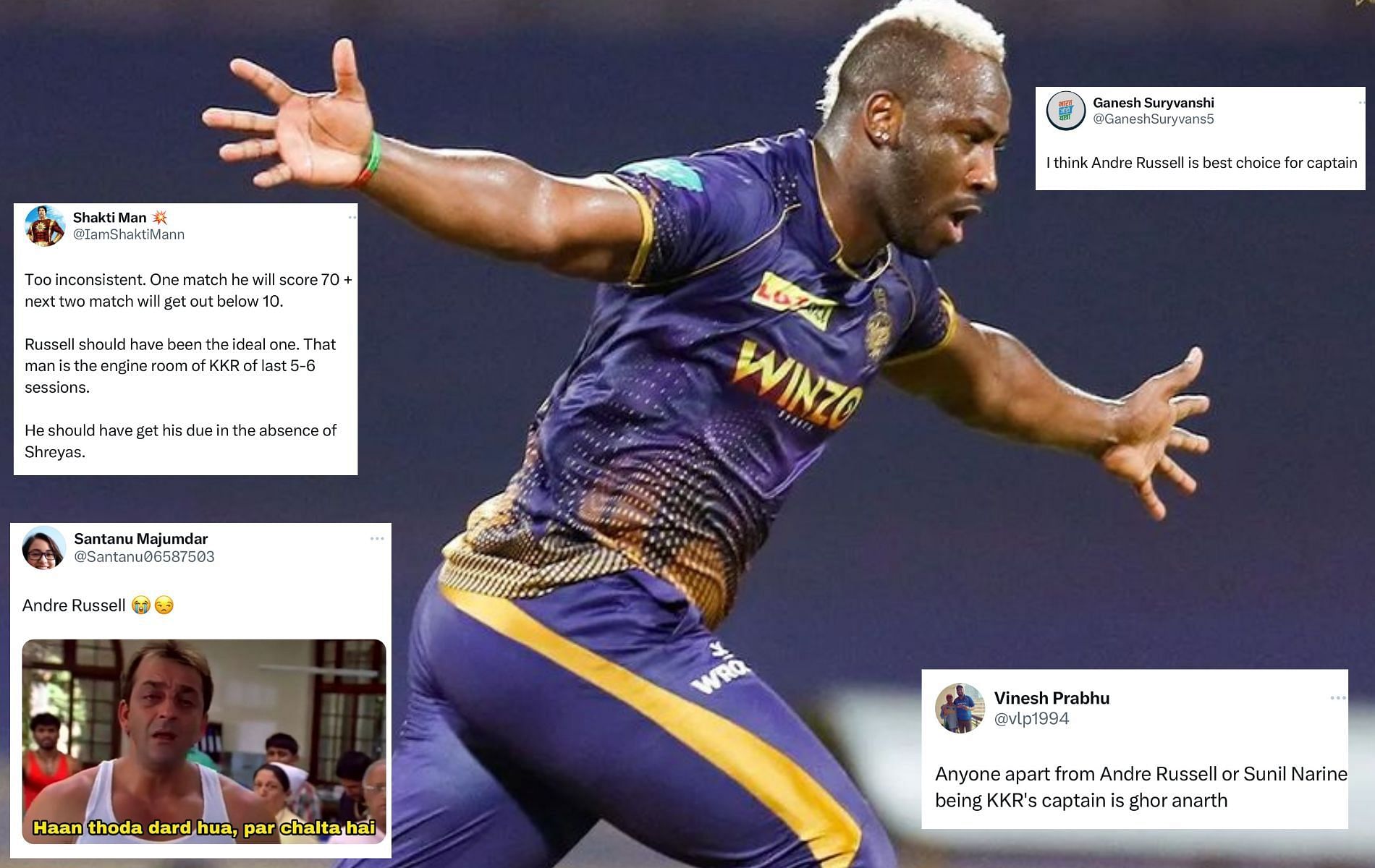 Andre Russell was one of the frontrunners for KKR captaincy in Shreyas Iyer