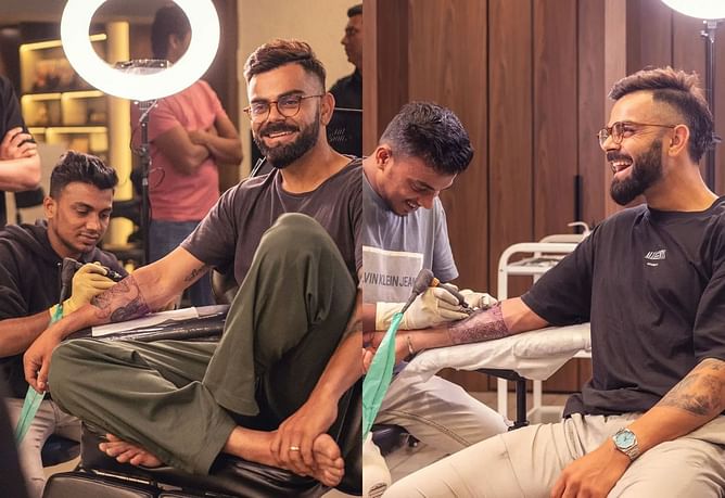 [In Pictures] RCB star Virat Kohli gets a new tattoo ahead of IPL 2023