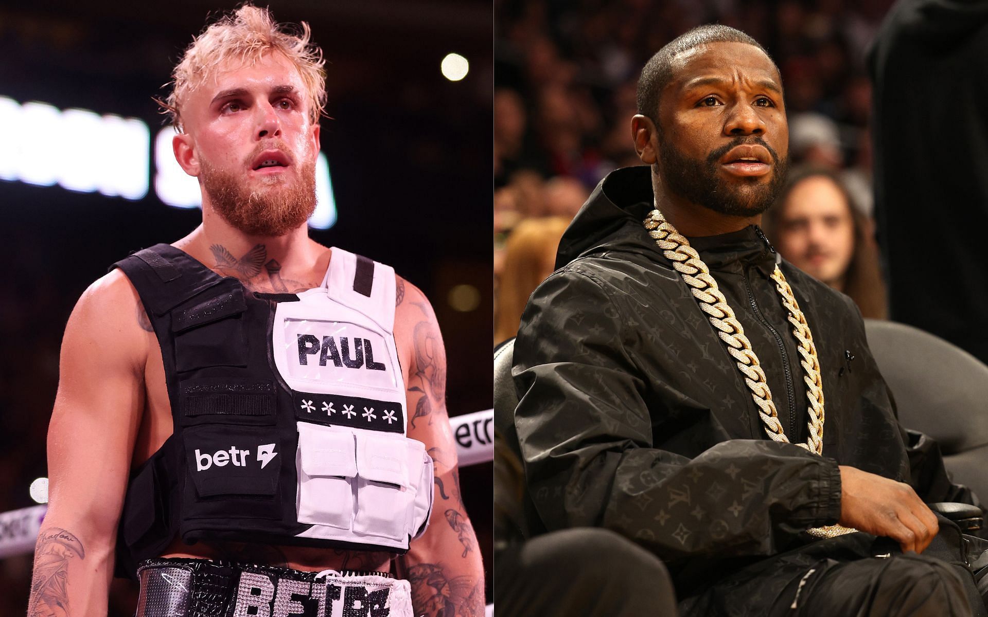 Jake Paul (left) and Floyd Mayweather (right) (Image credits Getty Images)