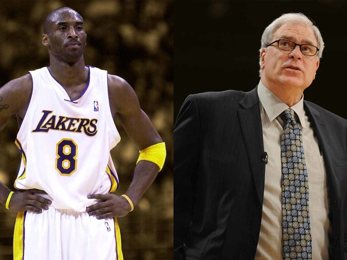 LA Lakers legendary player and coach duo Kobe Bryant and Phil Jackson