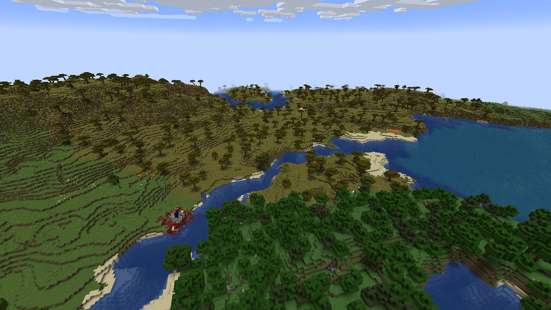 The right Minecraft seed can set players up with an ideal world for building or survival (Image via Mojang)