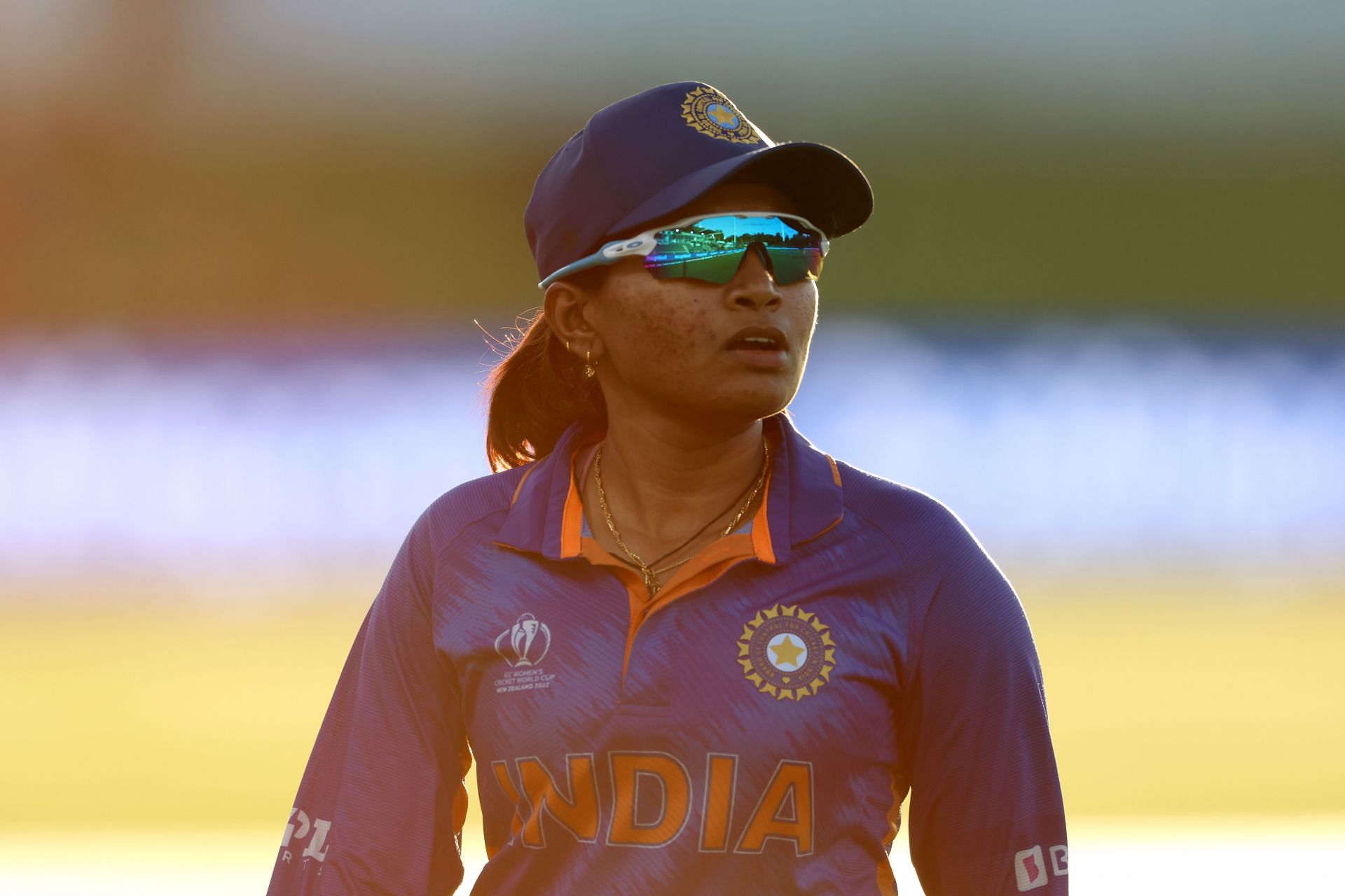 Rajeshwari Gayakwad during the India v South Africa - 2022 ICC Women&#039;s Cricket World Cup
