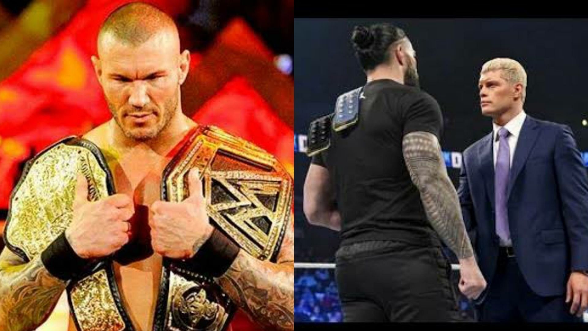 Randy Orton (left); Roman Reigns &amp; Cody Rhodes (right)