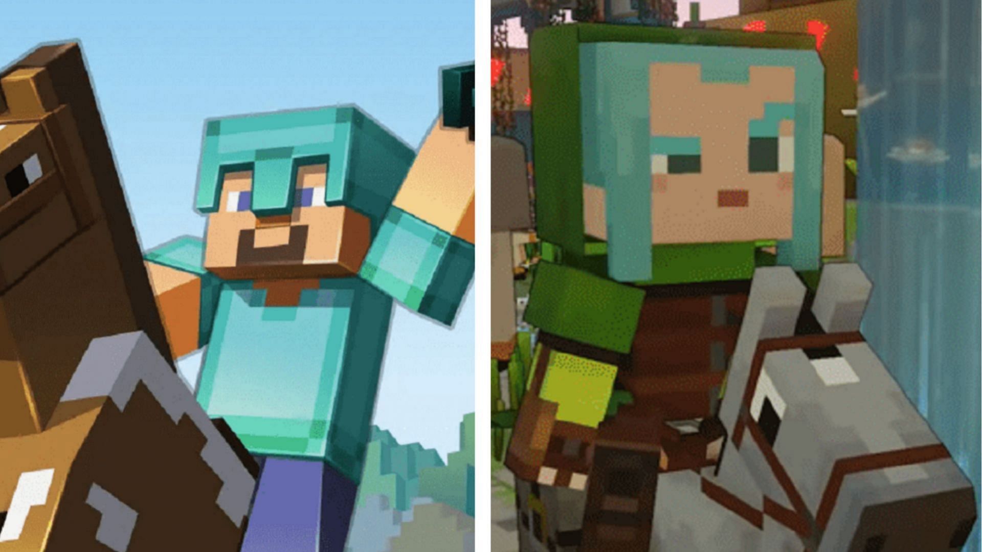 Minecraft and its latest spin-off have plenty of similarities and differences worth examining (Image via Mojang)