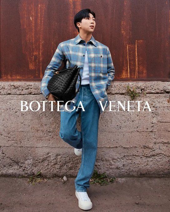 RM Sits Front Row at Bottega Veneta, Sparking Further Speculation That a  Brand Deal May Be Coming - Fashionista