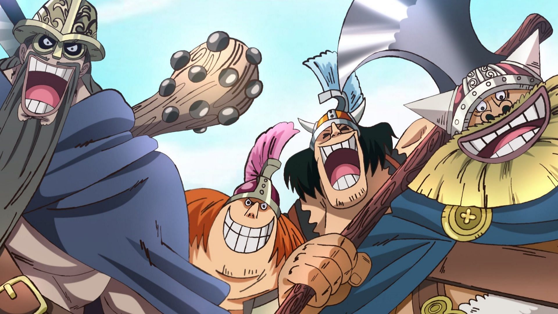 The giants of Elbaf are allies with Shanks (Image via Eiichiro Oda/Shueisha, One Piece)