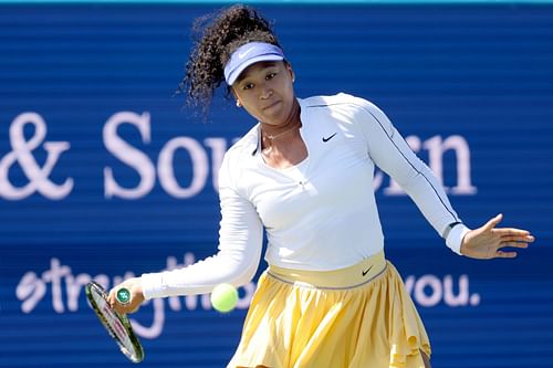 Naomi Osaka in action at the 2022 Western & Southern Open