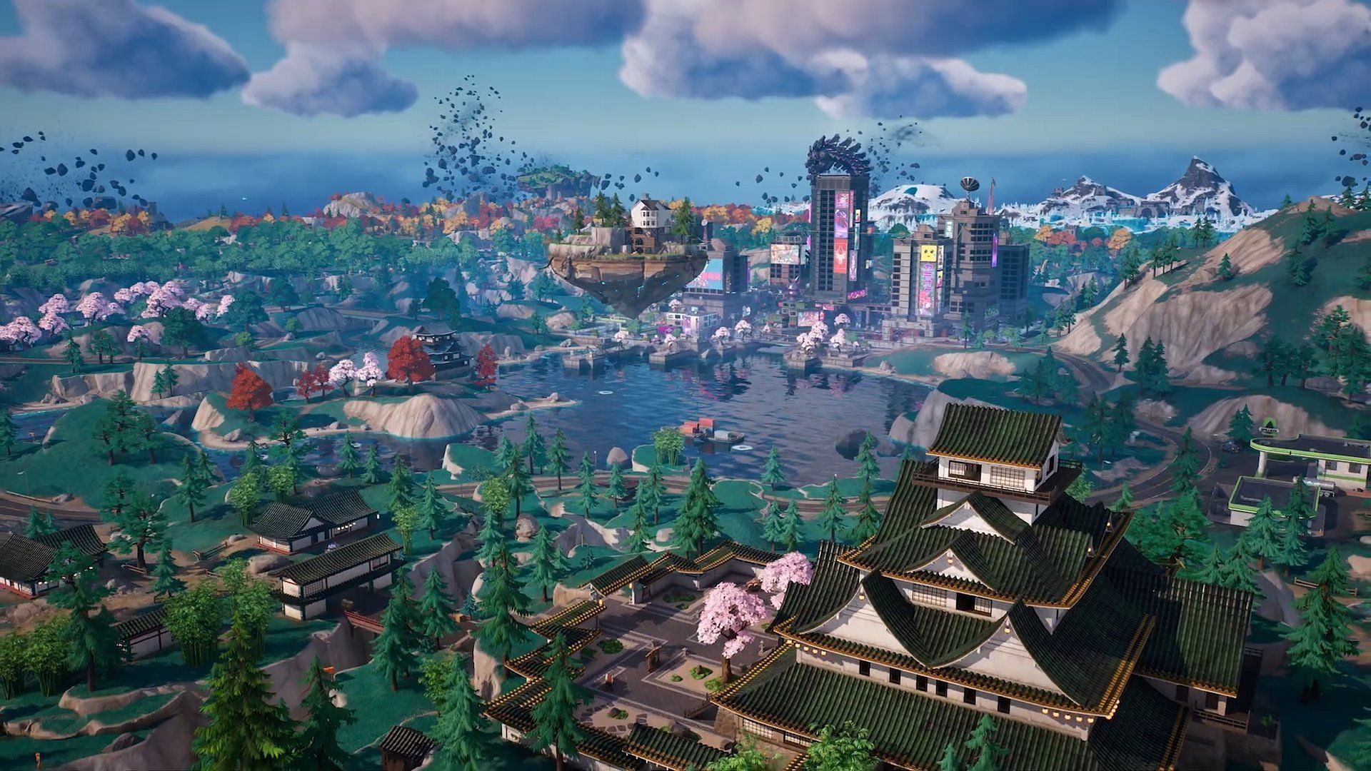 Loot Lodge has seemingly returned as the new Loot Island floating POI in Fortnite Chapter 4 Season 2 (Image via Epic Games/Fortnite)