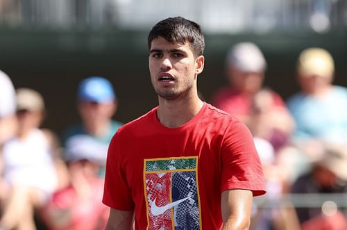 Carlos Alcaraz at the 2023 BNP Paribas Open.