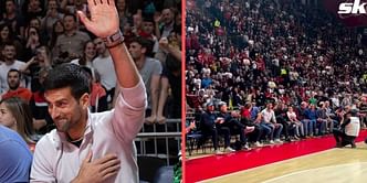 Watch: Novak Djokovic welcomed with thunderous applause as he attends basketball match in Belgrade between Crvena Zvezda and Valencia