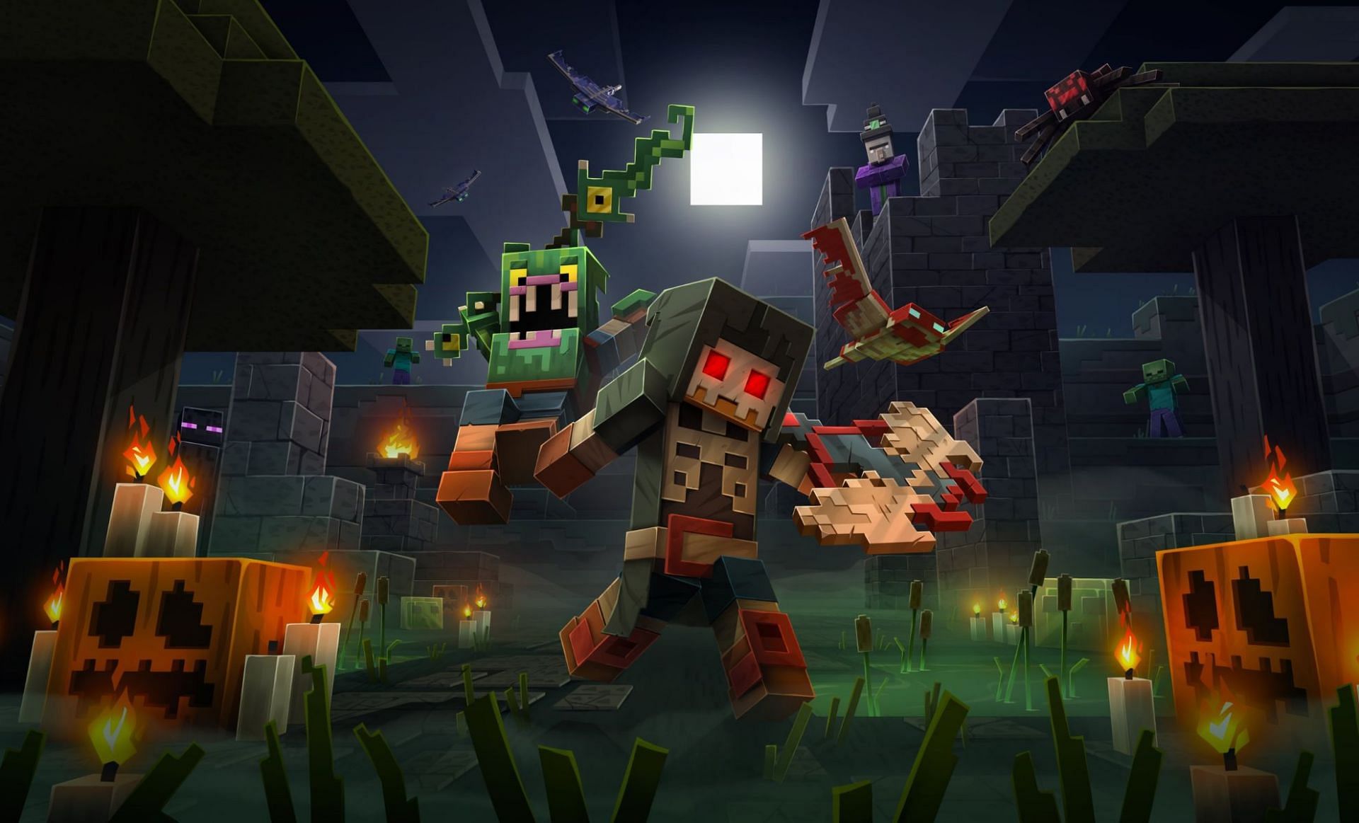 Try Minecraft Dungeons for free on Nintendo Switch this month