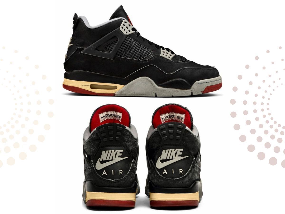 Nike Air Jordan 4 &quot;Bred Reimagined&quot; sneakers (Image via @zsneakerheads/ Instagram)