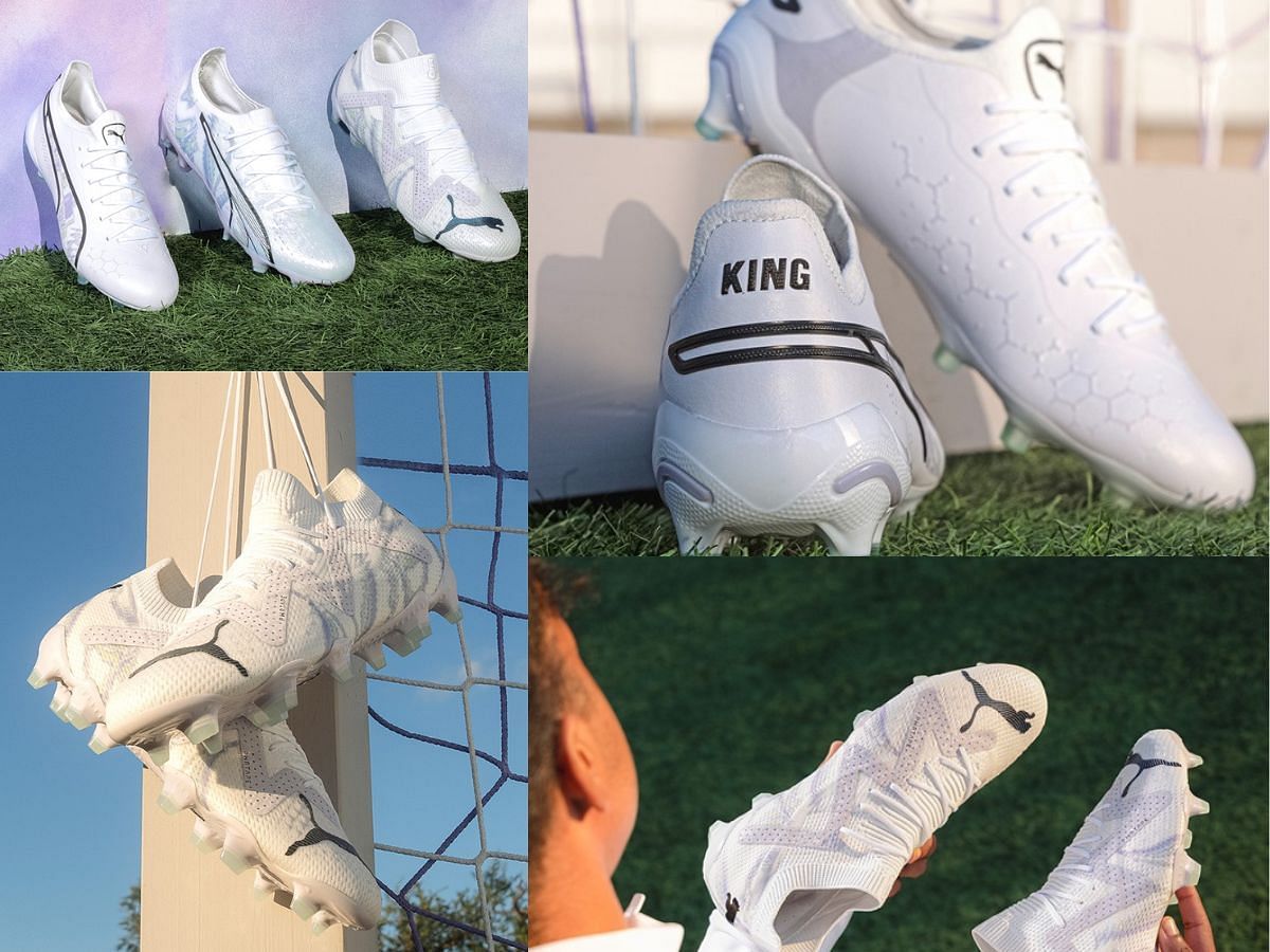 The newly released women&#039;s specific Brilliance football pack features three new makeovers upon Future, King, and Ultra football boots (Image via Sportskeeda)