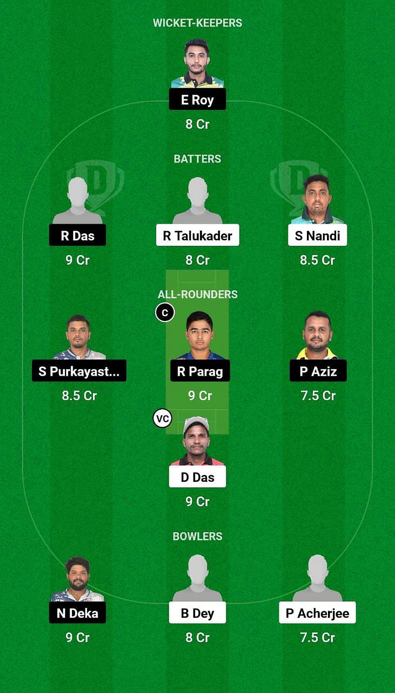 Tengapara Cricket Club vs Buds Cricket Club Dream11 Fantasy Suggestion - Team 1