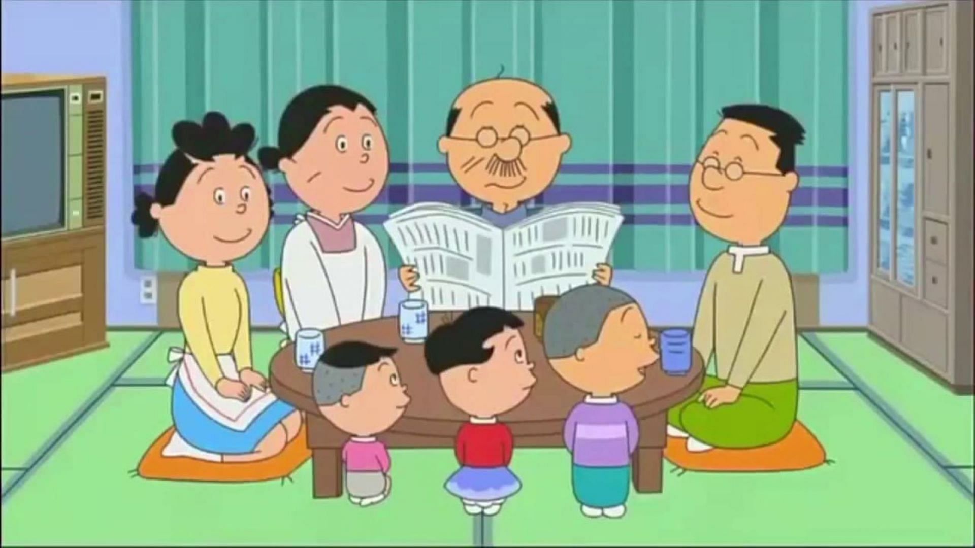 Sazae-San and family (Image via Studio Eiken)