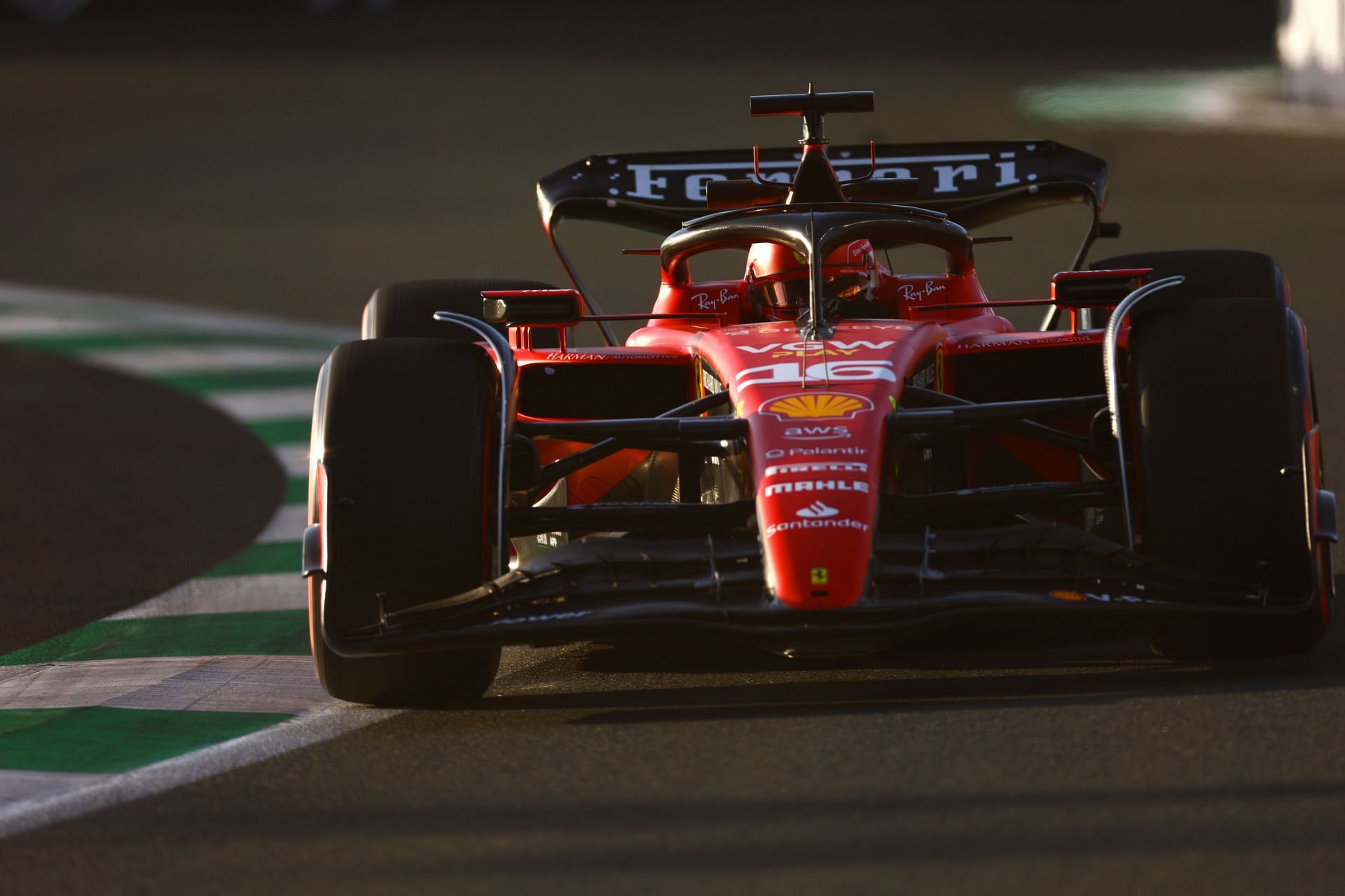 Charles Leclerc in his Ferrari