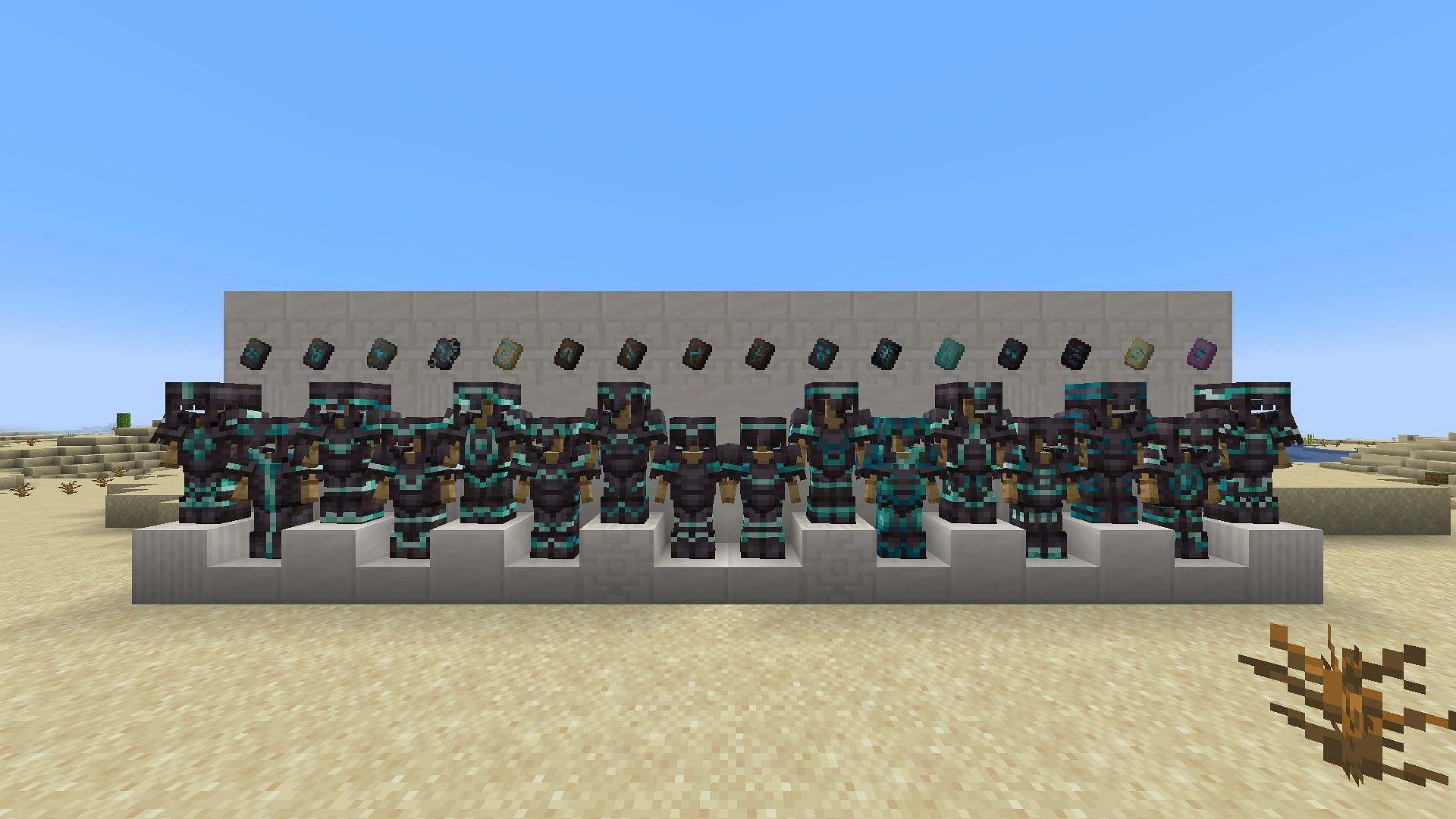New armor trims in Minecraft snapshot 23w12a (Image via u/NickSF_ on Reddit)
