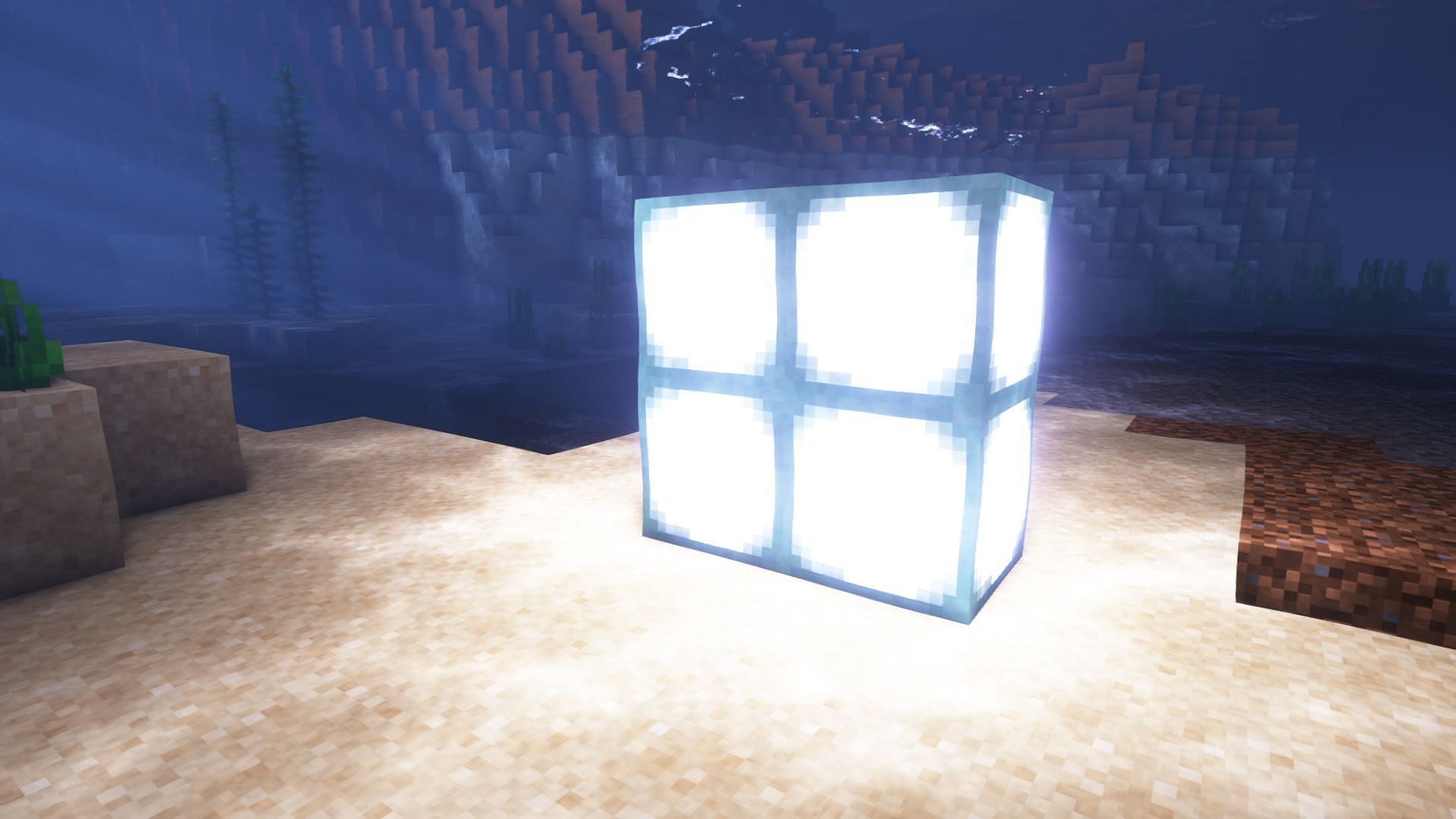 Sea lanterns can act as a primary light source for underwater builds in Minecraft (Image via Mojang)