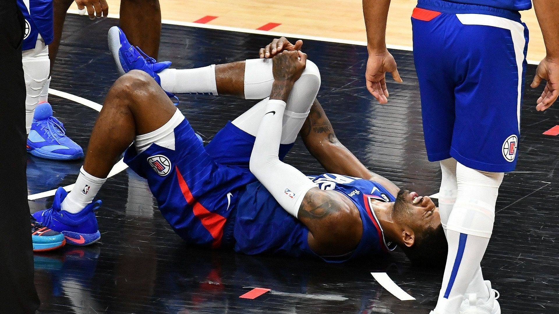 Paul George suffered a knee injury on Tuesday. (Photo: NBA.com)