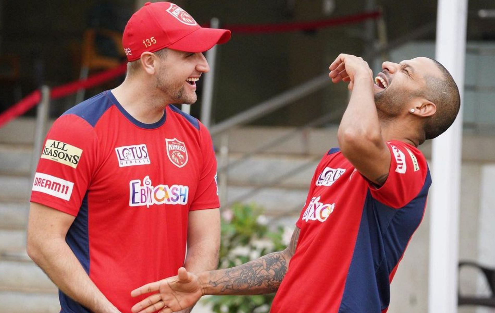 Liam Livingstone (L) and Shikhar Dhawan (R). (Pic: Instagram)