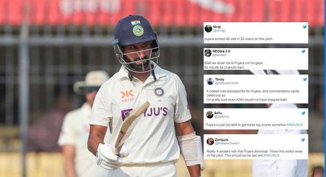 "Really frustrated" - Twitter erupts as Cheteshwar Pujara departs for 42 off 121 in IND vs AUS 4th Test