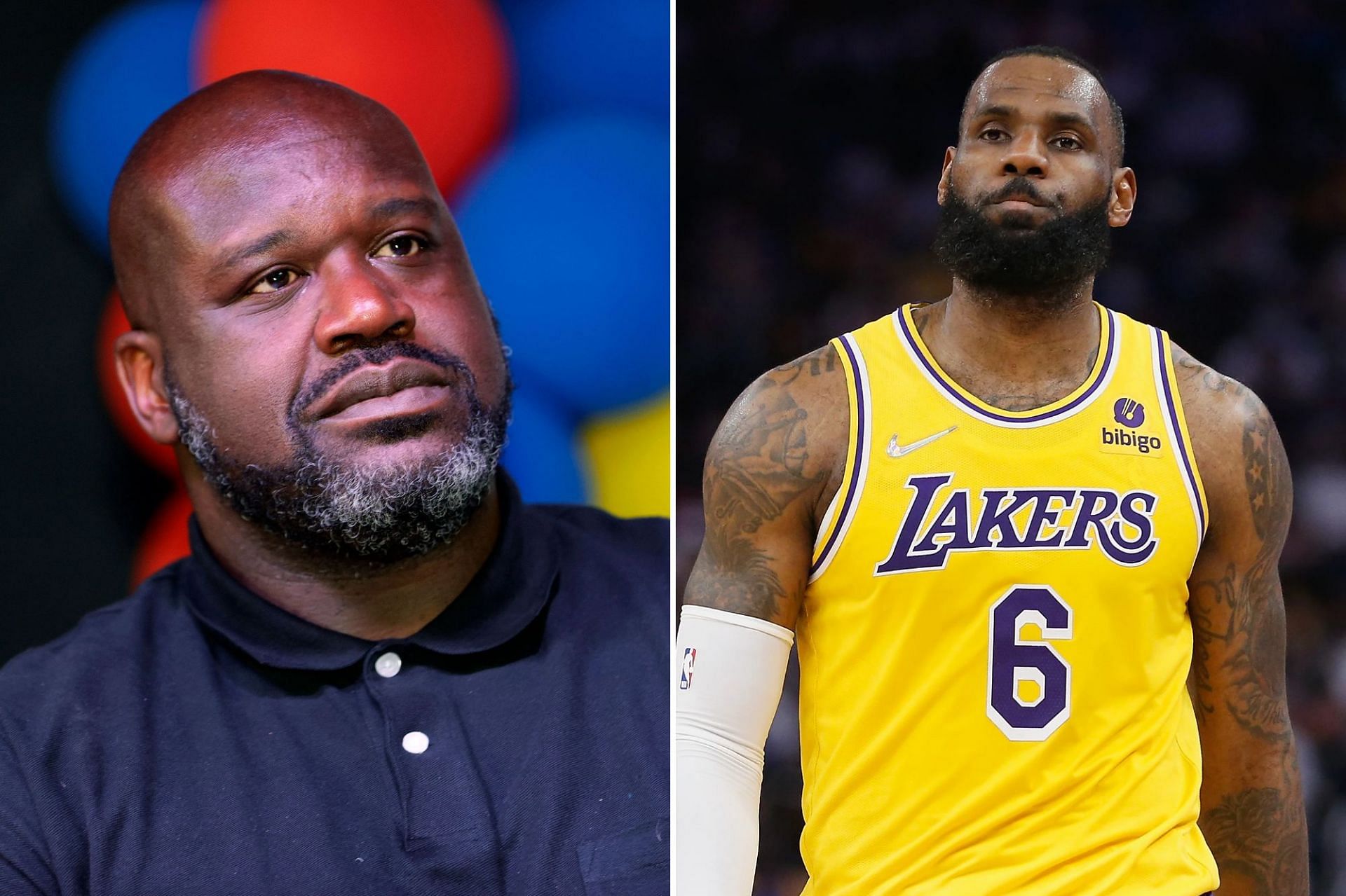 NBA legend Shaquille O&rsquo;Neal and LA Lakers star forward LeBron James