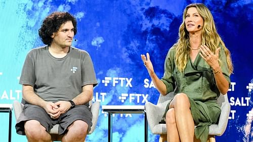 Gisele Bundchen sharing a stage with Bankman-Fried. Credit: New York Post