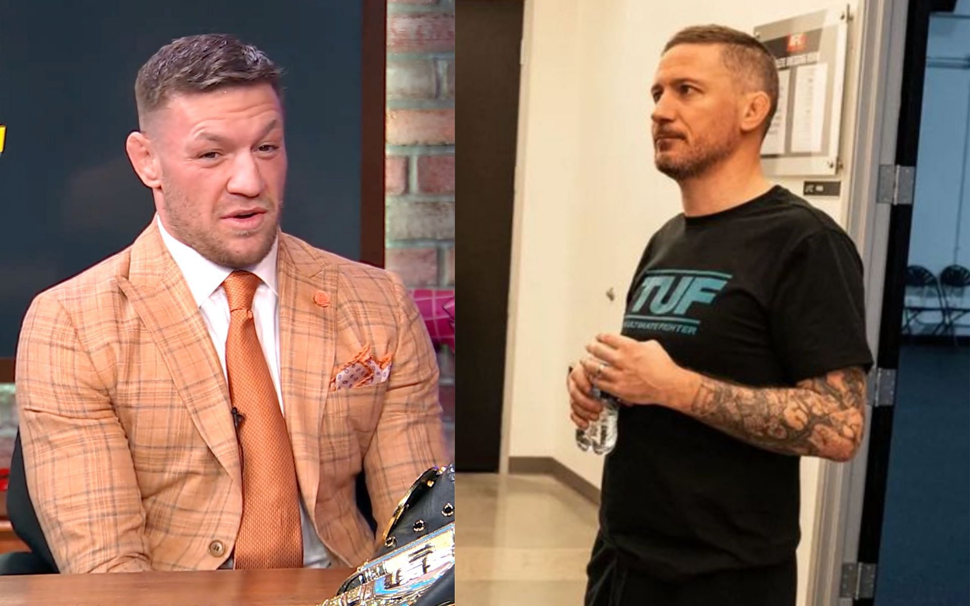 Conor McGregor [Left] John Kavanagh [Right] [Images courtesy: @MMAFightingSBN (YouTube) @coach_kavanagh (Instagram)]