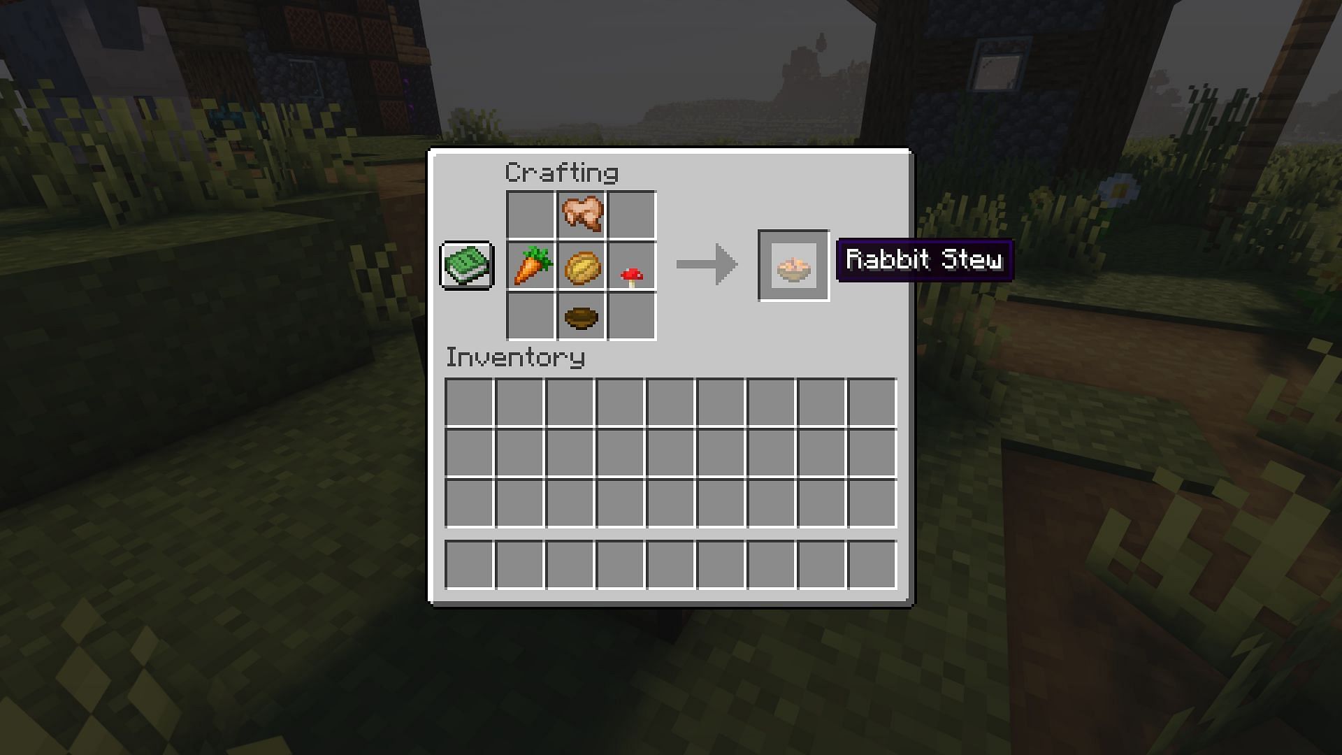 Crafting recipe of rabbit stew in Minecraft (Image via Mojang)