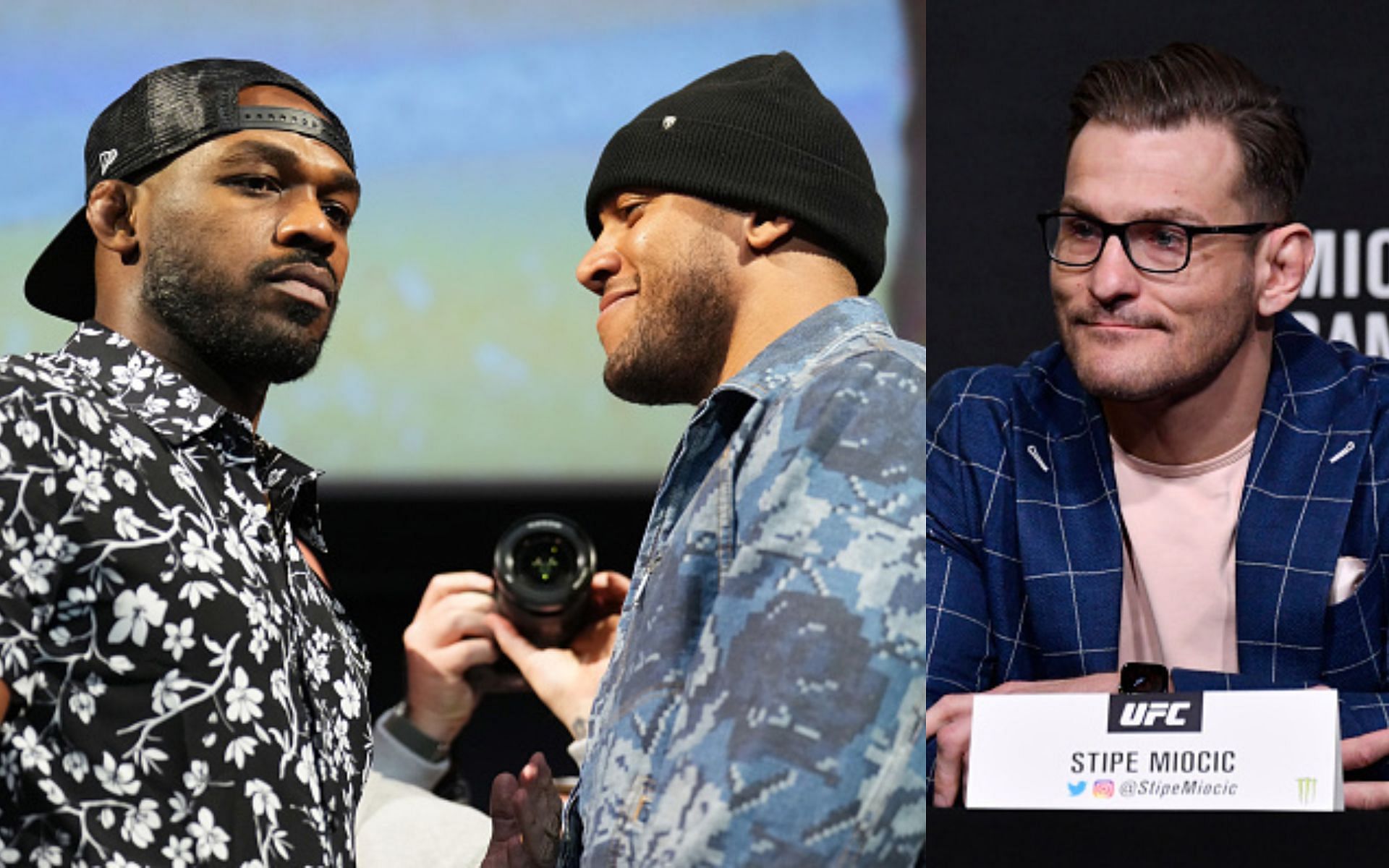 Jones vs. Gane (left), Stipe Miocic (right)