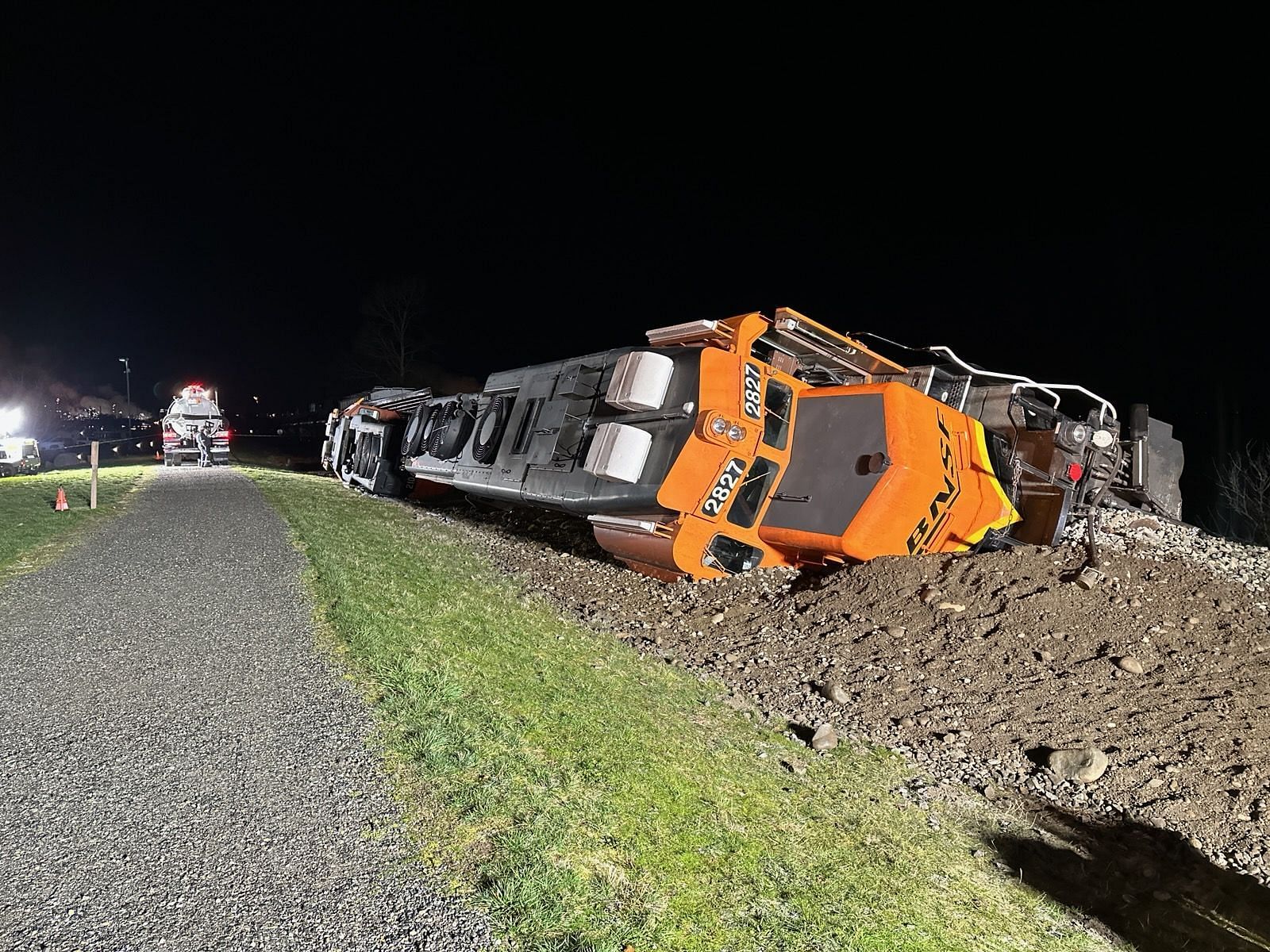 BNSF Railway train derails in a Washington Indian Reservation (image via Getty Image/@EcologyWA)