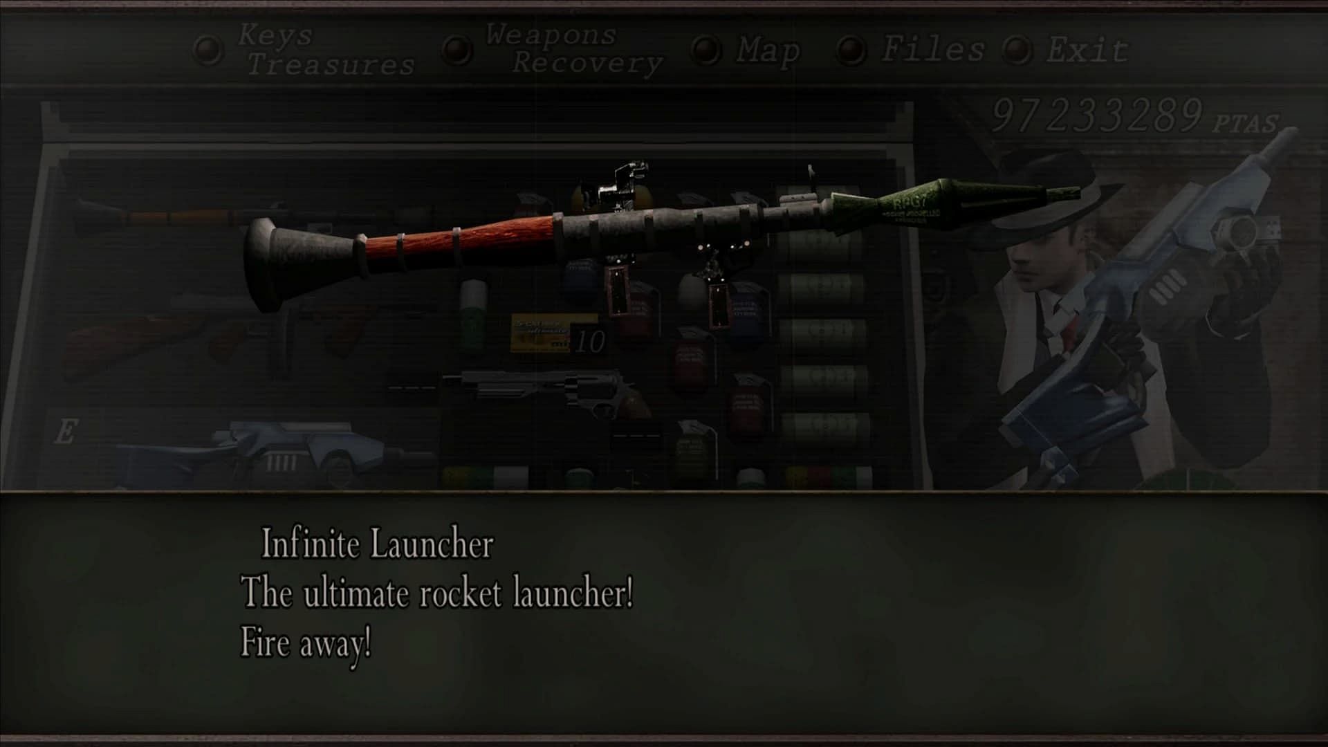 The Infinite Rocket Launcher in Resident Evil 4 Remake (Image via Capcom)