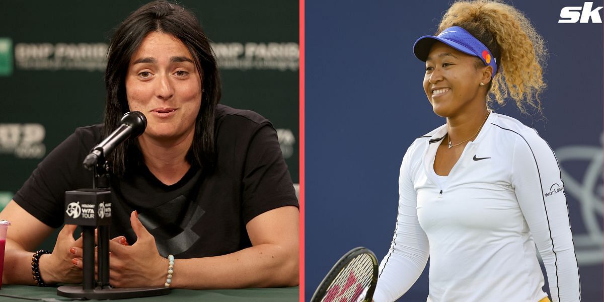 Ons Jabeur (L) and Naomi Osaka (R)