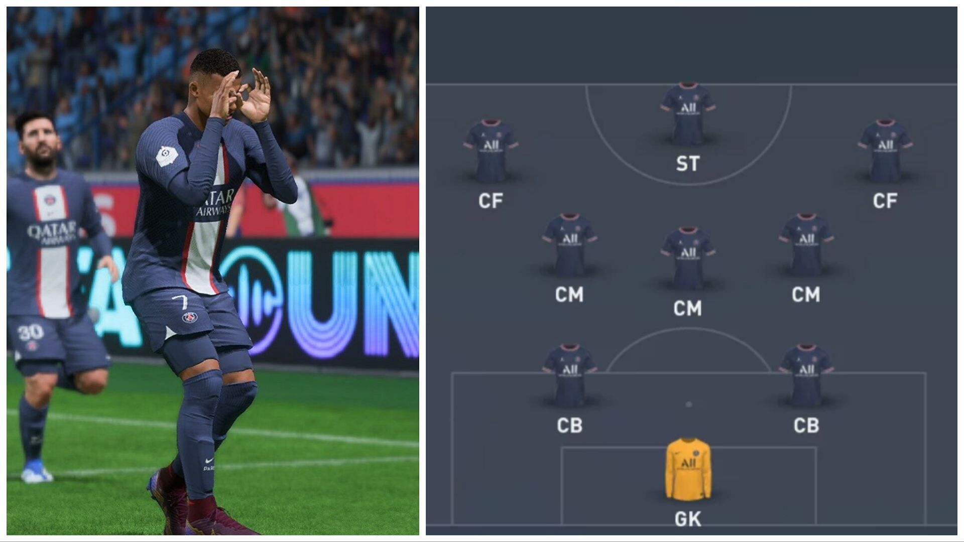 These are the best 4321 tactics in FIFA 23 (Images via EA Sports)
