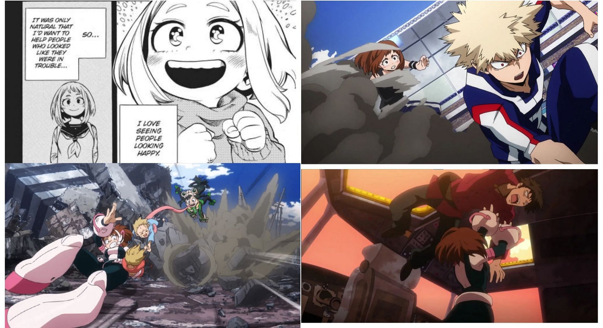 Some of Ochaco&#039;s highlights (Image via Sportskeeda)