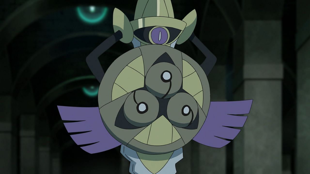 Aegislash as it appears in the anime (Image via The Pokemon Company)