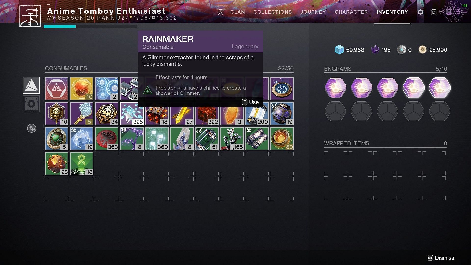 Rainmaker consumable (Image via Destiny 2)