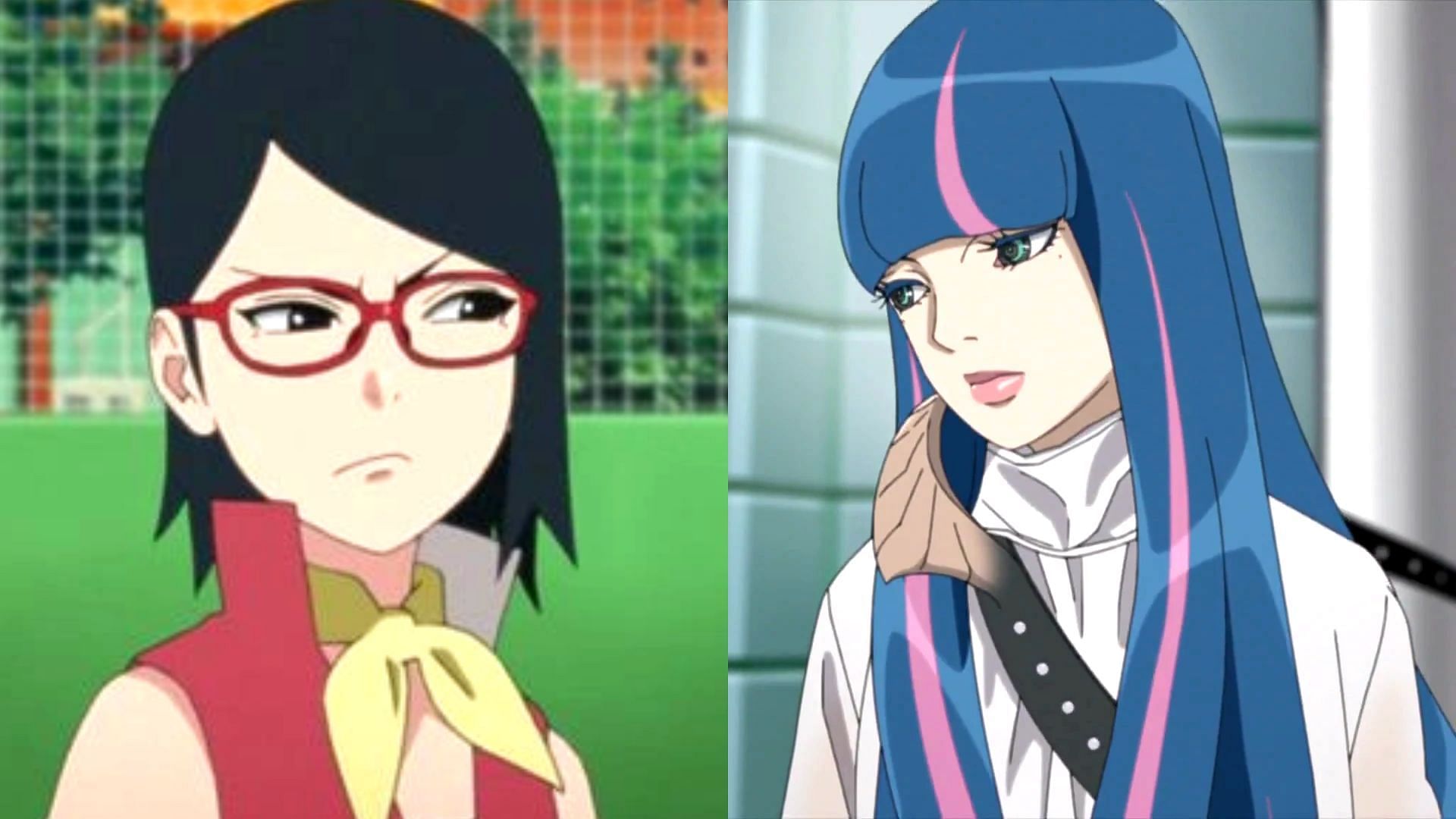 Sarada and Eida as seen in Boruto: Naruto Next Generations (Image via Pierrot)