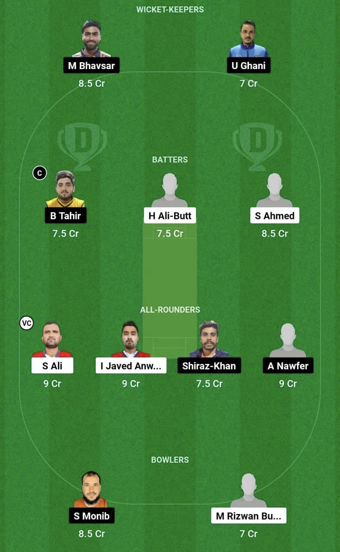 BAH vs KUW Dream11 Prediction Team, Grand League