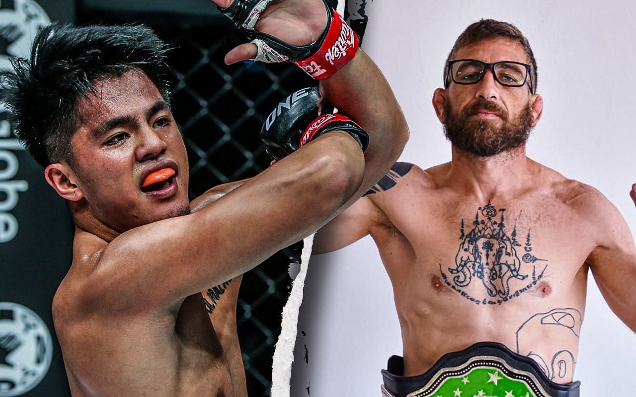 Jhanlo Mark Sangiao (L) / Matias Farinelli (R) -- Photo by ONE Championship